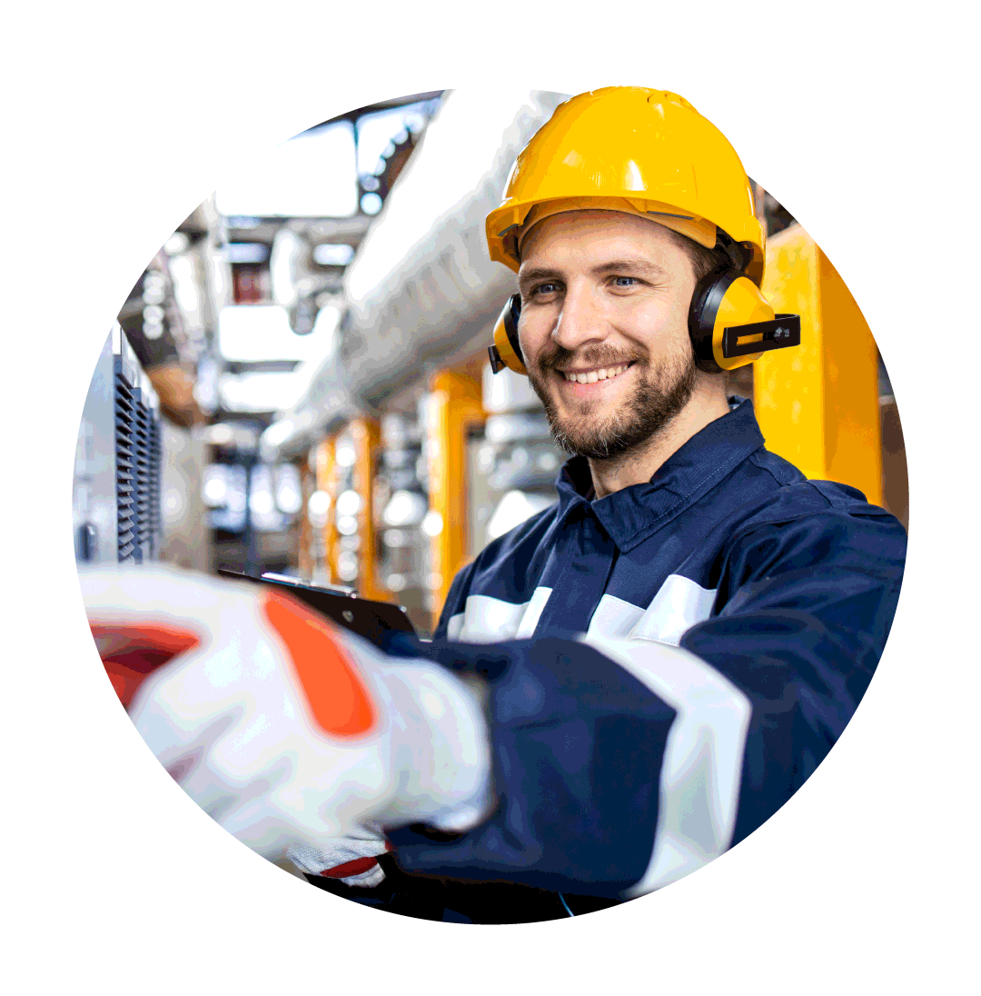 Homme-Casque-Jaune